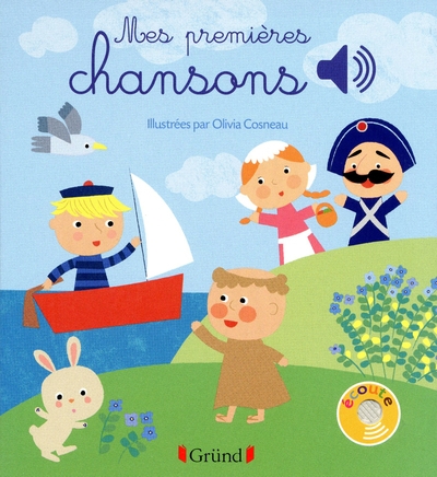 Mes premières chansons - livre sonore avec 6 puces - dès 1 an - Image principale
