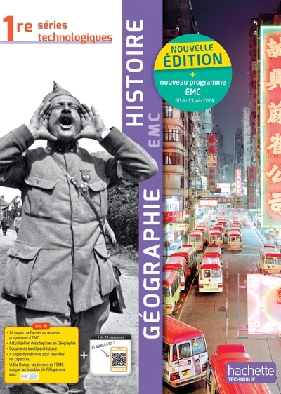 Histoire-géographie-emc 1re séries technologiques (manuel) - éd. 2025 - Image principale
