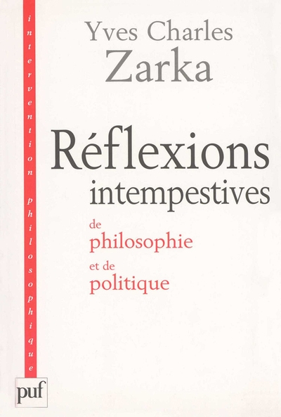 Réflexions intempestives de philosophie et de politique - Image principale