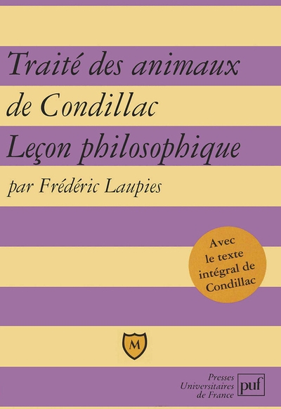 Traité des animaux de condillac. leçon philosophique - Image principale