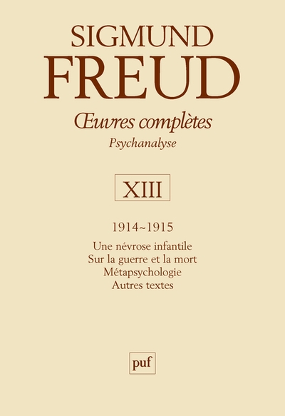 Œuvres complètes - psychanalyse - vol. xiii : 1914-1915 - Image principale