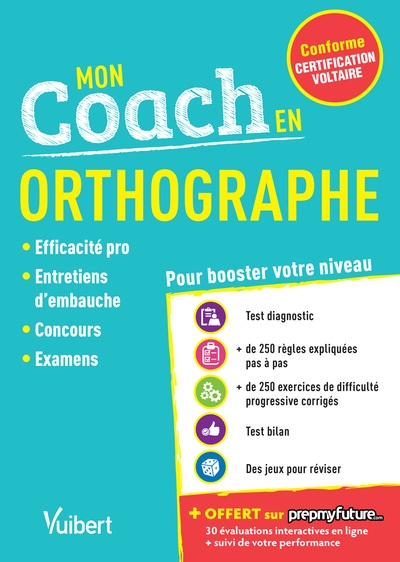 Mon coach en orthographe - conforme à la certification voltaire - Image principale