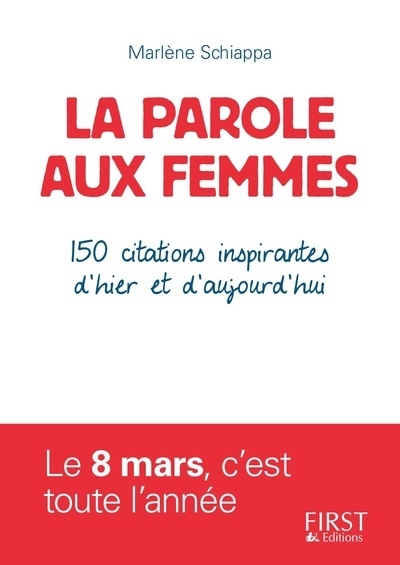 Petit livre de - la parole aux femmes - 150 citations inspirantes d'hier et d'aujourd'hui - Image principale