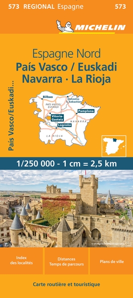 Carte régionale espagne nord : pais vasco/euskadi navarra, la rioja - Image principale