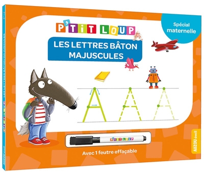 Mon livre ardoise p'tit loup - les lettres majuscules bâton ned - Image principale