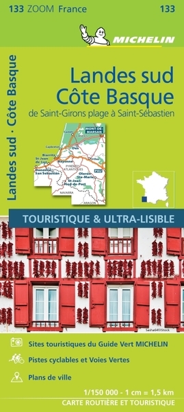 Carte zoom landes sud - côte basque - Image principale