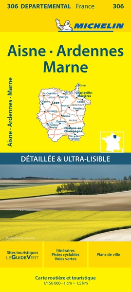 Carte départementale aisne, ardennes, marne - Image principale