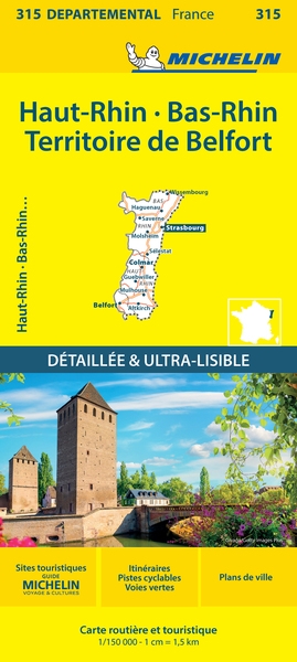 Carte départementale haut-rhin, bas-rhin, territoire de belfort - Image principale