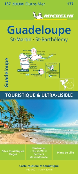 Carte zoom guadeloupe - st-martin - st-barthélemy - Image principale
