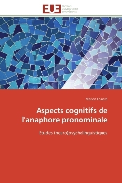 Aspects cognitifs de l'anaphore pronominale - Image principale