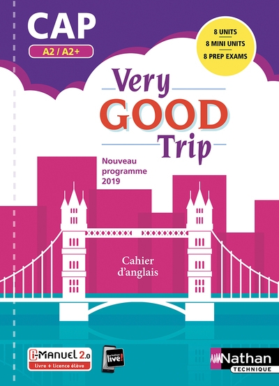 Very good trip cahier d'anglais cap - a2/a2+ - livre + licence élève 2019 - Image principale