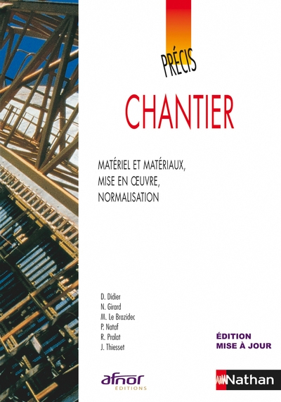 Précis de chantier afnor-nathan livre de l'élève - Image principale