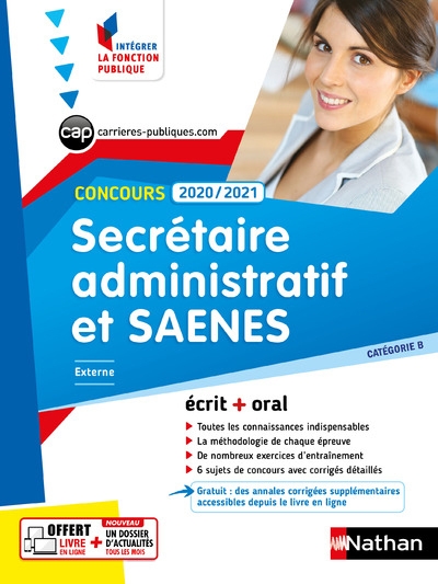 Concours secrétaire administratif et saenes 2020 - 2021 - cat b n01 (ifp) 2020 - Image principale