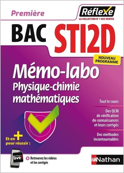 Mémo-labo bac sti2d - physique-chimie et mathématiques première - réflexe n° 35 - Image principale