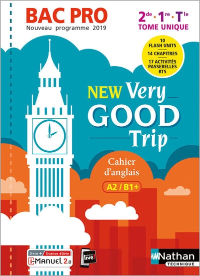 New very good trip - anglais - bac pro - tome unique - niveau a2/b1+ - livre + licence élève - Image principale