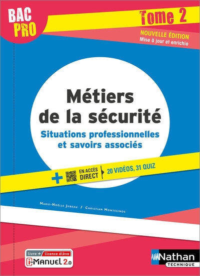 Métiers de la sécurité - situations professionnelles et savoirs associés tome 2 bac pro - élève 2022 - Image principale