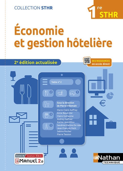 Economie et gestion hôtelière - 1ère (sthr) livre + licence élève - 2022 - Image principale