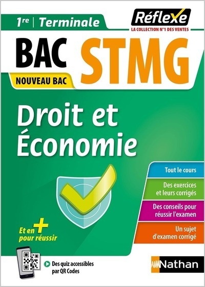 Guide bac stmg - spécialité droit et économie 1re/ tle - réflexe - n° 19 - Image principale