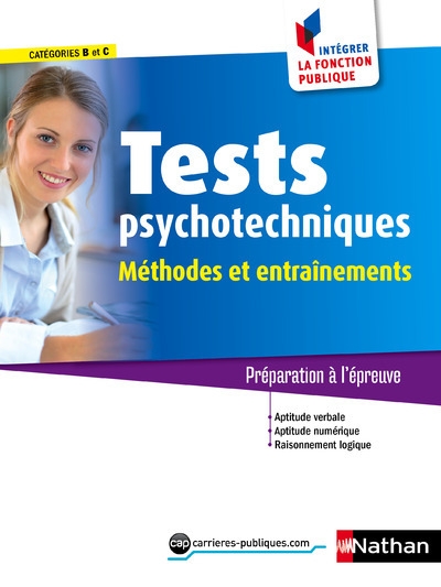 Tests psychotechniques - méthodes et entraînements catégorie b et c intégrer la fonction publique - Image principale