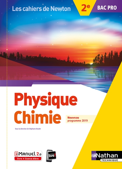 Physique-chimie 2e bac pro (les cahiers de newton) livre + licence élève 2019 - Image principale