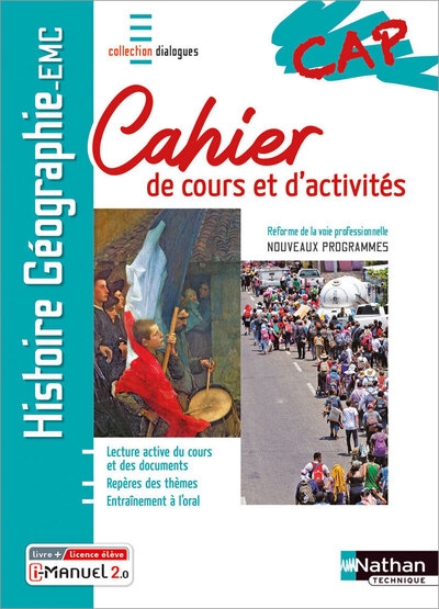 Histoire-géographie emc cap - cahier de cours et d'activités (dialogues) livre + licence élève - Image principale