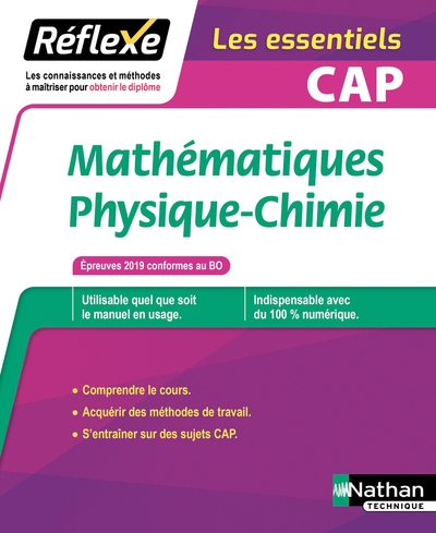 Mathématiques physique-chimie - cap (réflexe - les essentiels) elève 2019 - Image principale