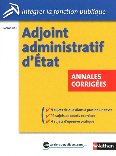 Adjoint administratif d'etat - annales corrigees(integrer la fonction publique) n0 38 2011 - Image principale
