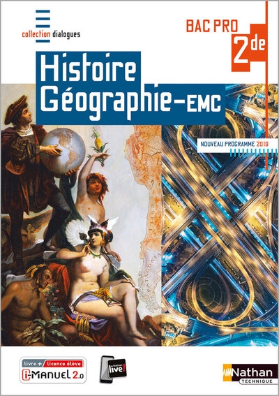 Histoire-géographie emc 2ème bac pro (dialogues) - livre + licence élève 2019 - Image principale