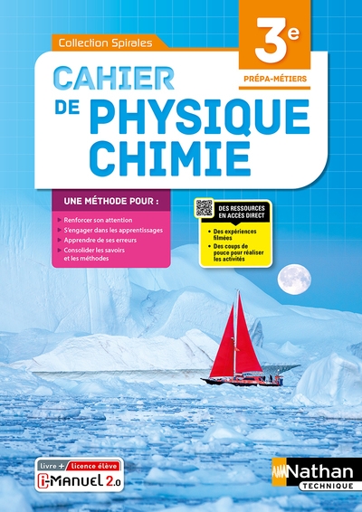 Physique-chimie 3 ème prépa métiers - livre + licence élève 2022 - Image principale