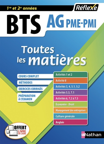 Bts assistant de gestion pme-pmi - toutes les matières réflexe n10 - 2018 - Image principale
