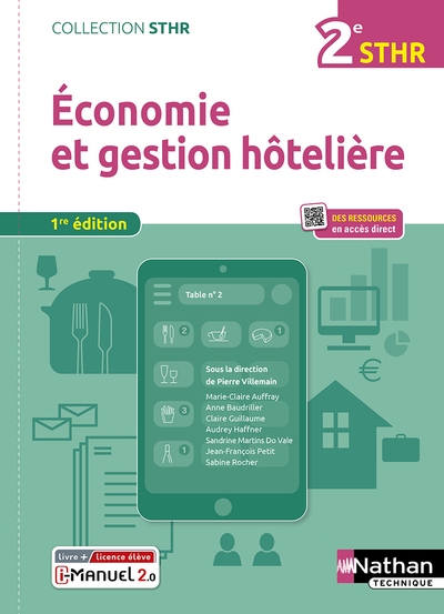Economie et gestion hôtelière - 2ème année (sthr) livre + licence élève - 2022 - Image principale