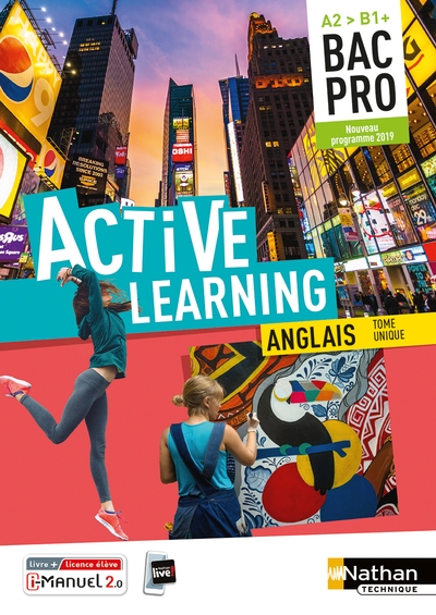 Active learning anglais bac pro a2>b1+ tome unique - livre + licence élève 2019 - Image principale