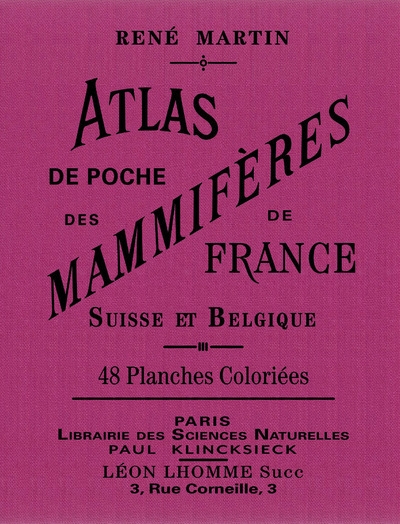 Atlas de poche des mammifères de france, suisse et belgique - Image principale