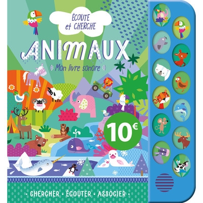 Écoute et cherche - 12 boutons sonores - animaux - Image principale