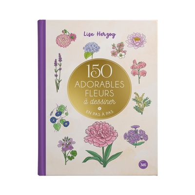 150 adorables fleurs à dessiner en pas à pas - Image principale