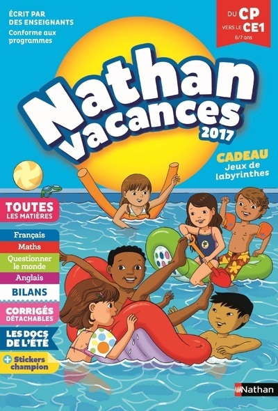 Cahier de vacances 2017 primaire cp vers ce1 6/7 ans - Image principale