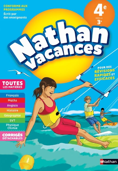 Nathan vacances collège toutes les matières 4e vers la 3e - Image principale
