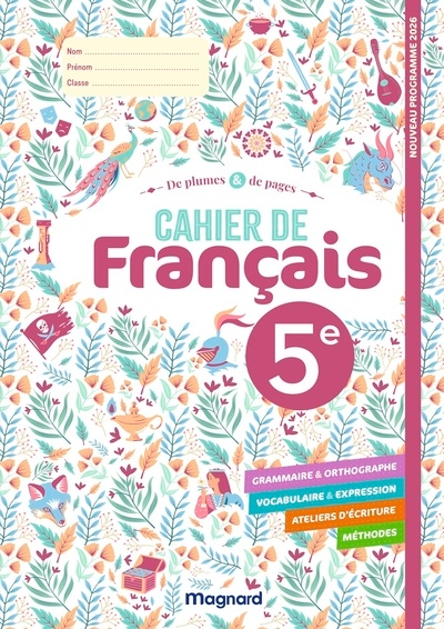 De plumes et de pages 5e (2026) - cahier de français - Image principale