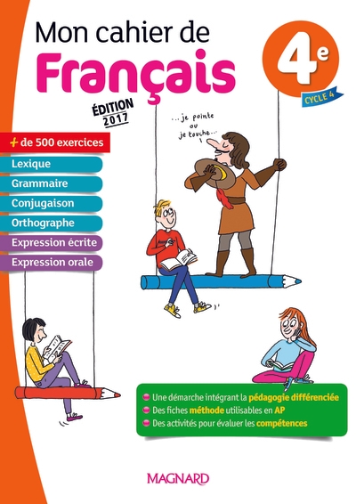 Mon cahier de français 4e (2017) - Image principale