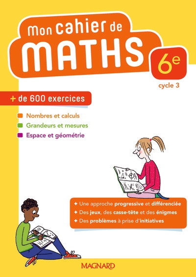 Mon cahier de maths 6e (2018) - Image principale