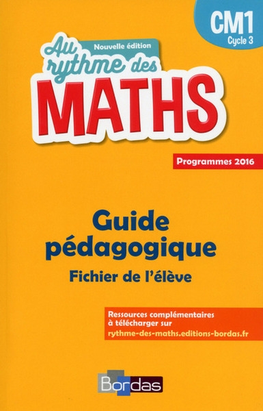 Au rythme des maths cm1 2017 livre du maître du fichier - Image principale