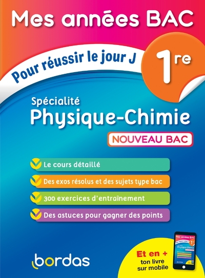 Mes années bac pour réussir le jour j spécialité physique-chimie 1re - Image principale