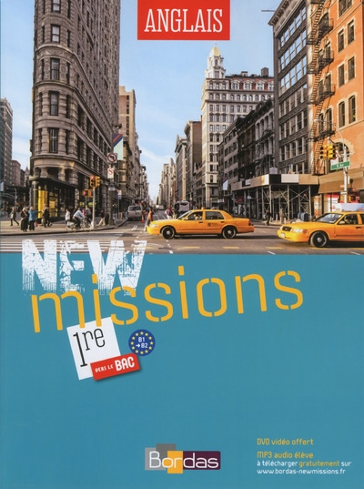 New missions anglais 1ère 2015 manuel de l'élève avec dvd vidéo - Image principale