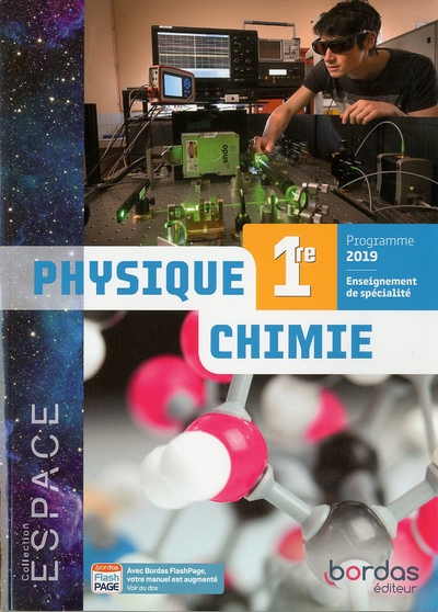 Espace physique chimie 1re 2019 - manuel de l'élève - Image principale