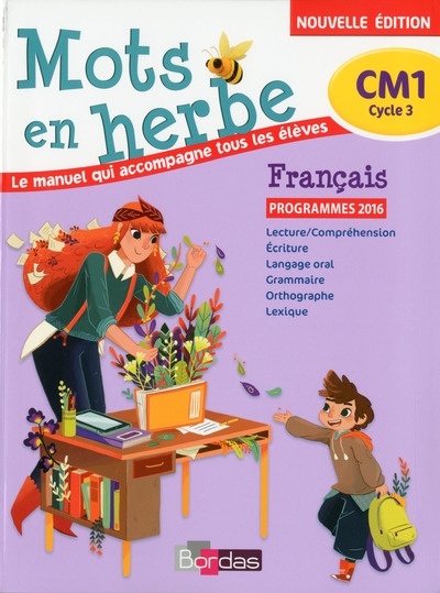 Mots en herbe français cm1 2017 manuel de l'élève - Image principale