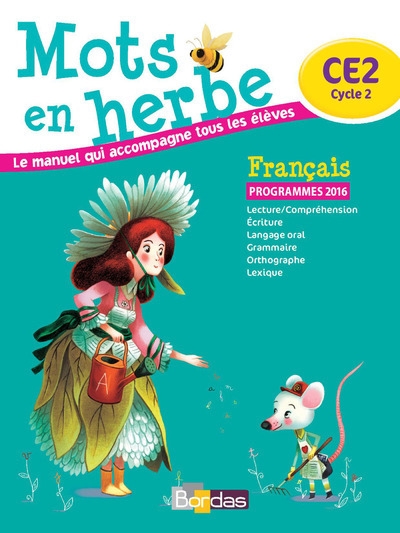 Mots en herbe français ce2 2016 manuel élève - Image principale