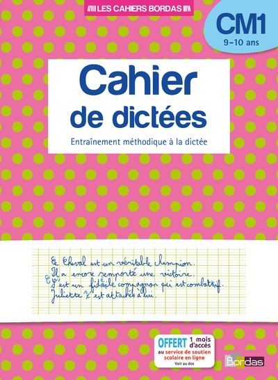 Les cahiers bordas - cahier de dictées cm1 - Image principale