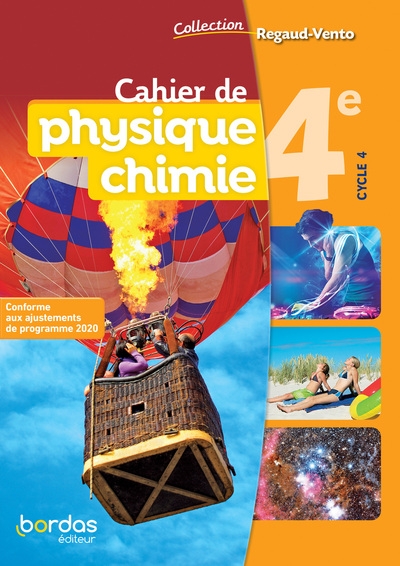 Regaud/vento physique chimie 4e 2021 cahier de l'élève - Image principale