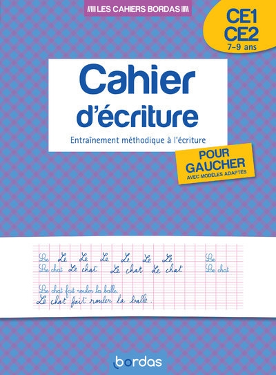 Les cahiers bordas - cahier d'écriture pour gaucher ce1 ce2 - Image principale