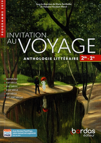 Invitation au voyage anthologie littéraire français 2de-1re 2019 - Image principale